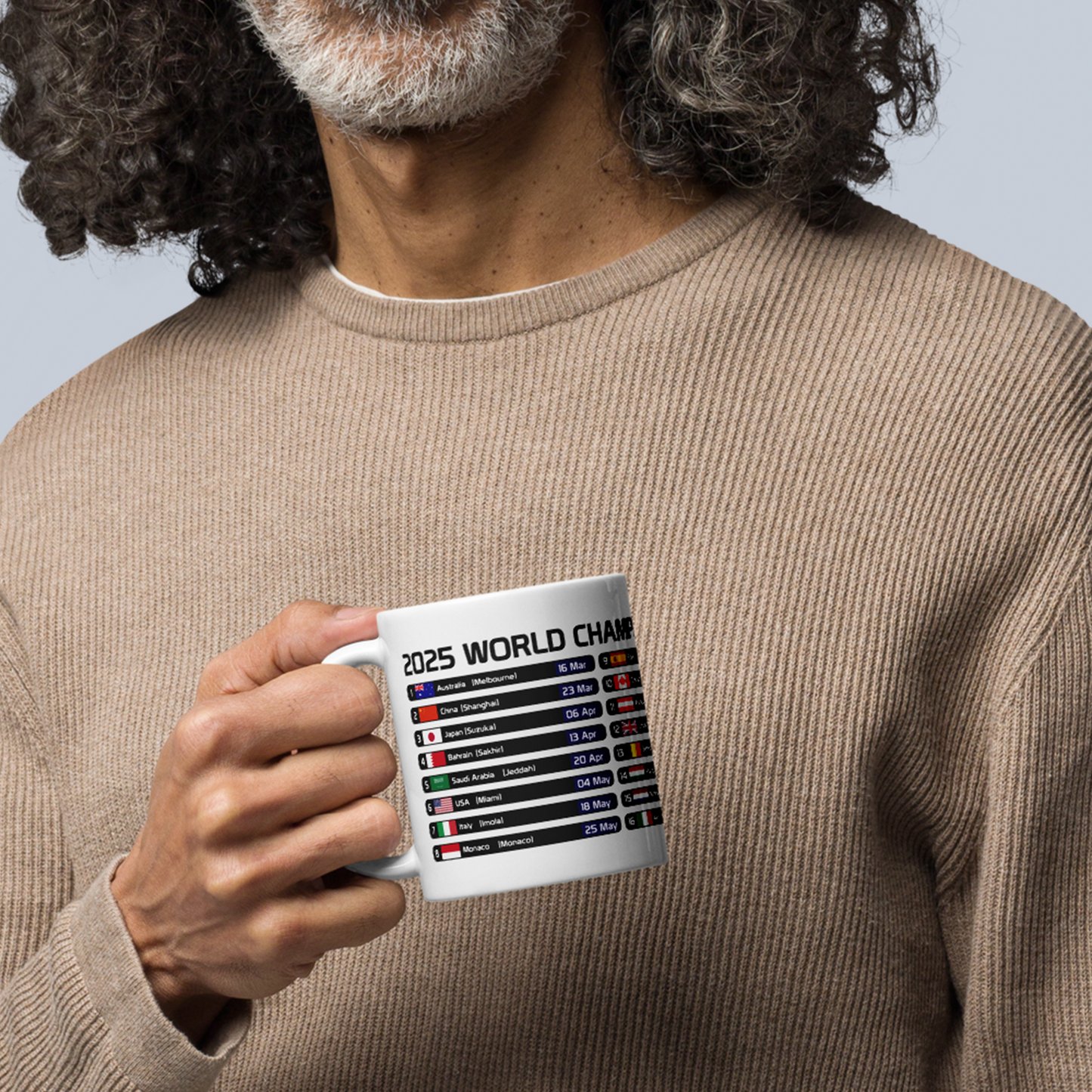 2025 Season Formula 1 Calendar Mug